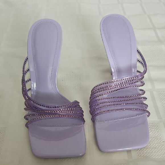 Zara Women's Purple Strappy Heels - Picture 3 of 16